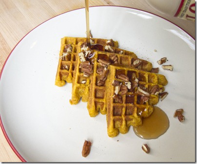 cinnamon pumpkin waffles