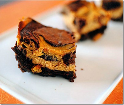 pumpkin cheesecake swirl brownie