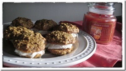 pumpkin cookie ice cream sandwiches