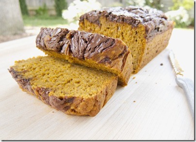 whole wheat nutella pumpkin bread