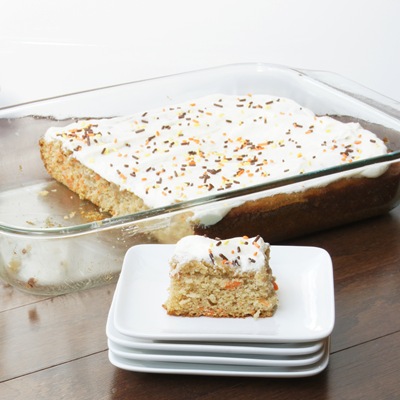 Lighter Carrot Sheet Cake with Cream Cheese Icing 13