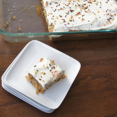Lighter Carrot Sheet Cake with Cream Cheese Icing 17