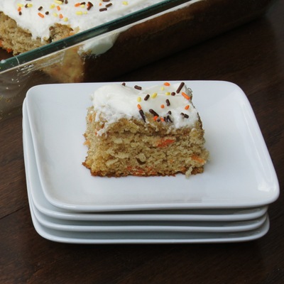 Lighter Carrot Sheet Cake with Cream Cheese Icing 3