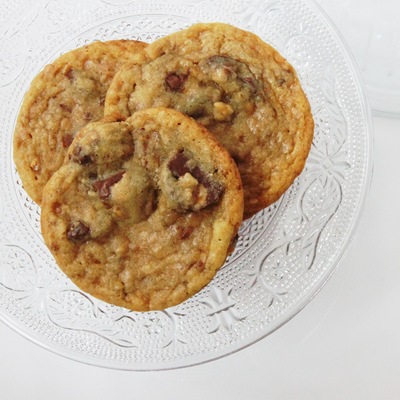 Milk Chocolate Almond and Toffee Cookies