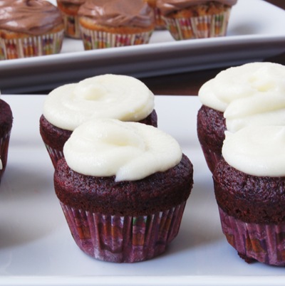 Mini Red Velvet Cupcakes with Mascarpone Frosting 14
