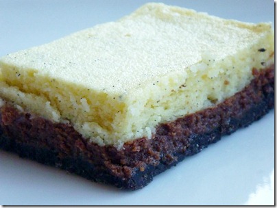 Vanilla Bean and Chocolate Cheesecake Bars