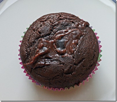 Low Fat Triple Chocolate Muffins with a Peanut Butter Swirl
