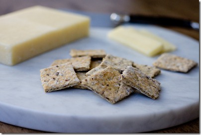 Homemade Flaxseed and Cracked Pepper Crackers