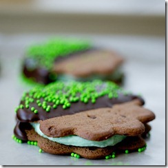 St. Patrick’s Day Mint Chocolate Cookie Sandwiches