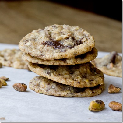 Chocolate Chunk Pistachio Oatmeal Cookies