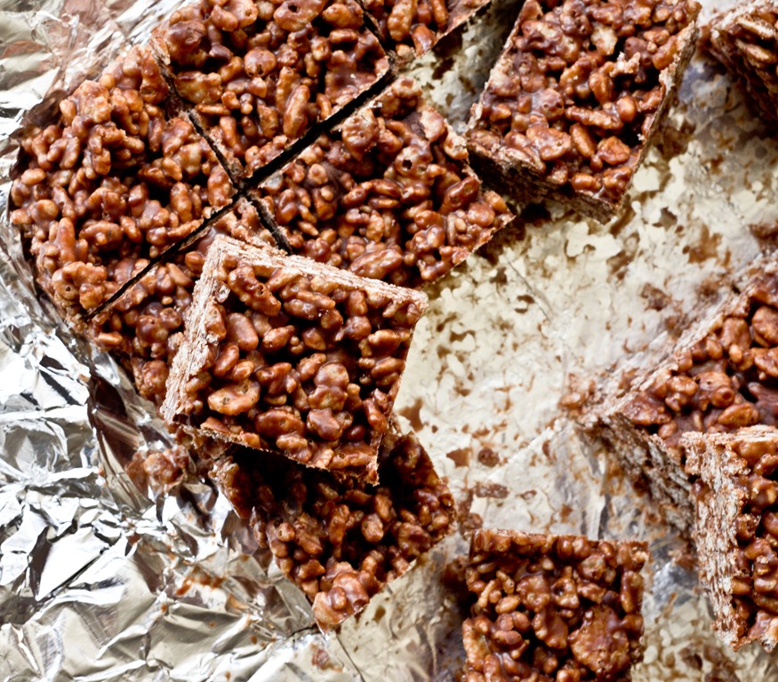 Rice Kripie Toffee Fudge Candy Bars