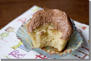 Vanilla Cupcakes with Chocolate Cream Cheese Icing
