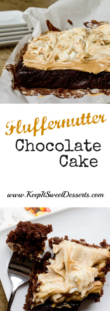 Fluffernutter Chocolate Cake - best frosting combo ever!