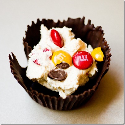 M&M Cookie Dough Cups