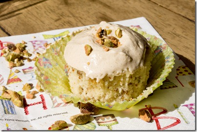 (Real) Pistachio Cupcakes with Brown Sugar Buttercream