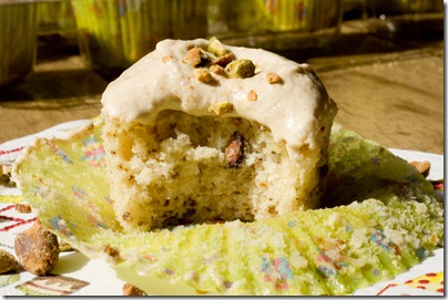 Pistachio Cupcakes with Brown Sugar Buttercream