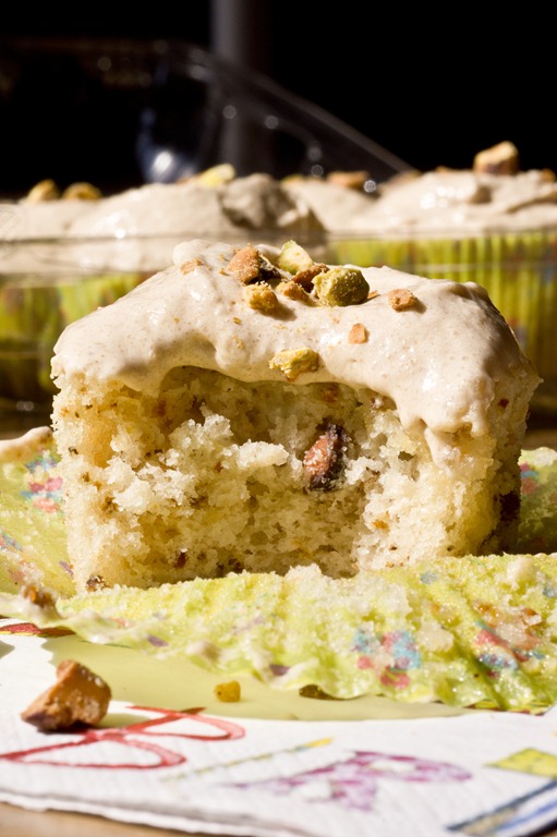 Pistachio Cupcakes with Brown Sugar Buttercream