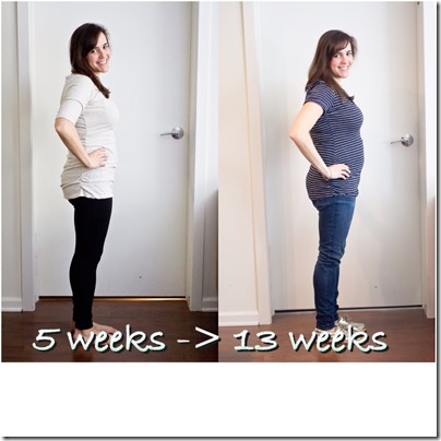Pregnancy Announcement with Before and After Pics