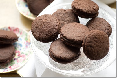 Espresso Cookies with Salted Caramel Ganache