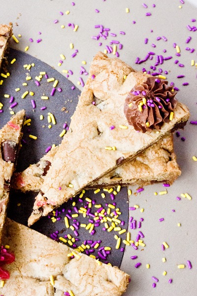 The BEST Cookie Cake!  Perfect for a party... and there is brown butter!