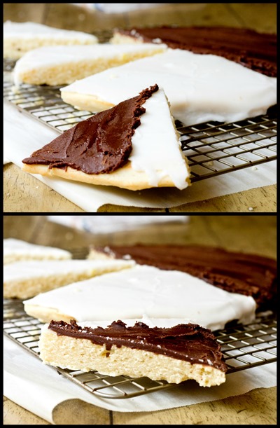 It's a giant Black and White Cookie! Such a good idea for birthdays