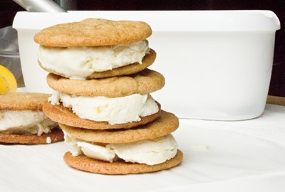 Amazing Ginger and Lemon Ice Cream Sandwiches