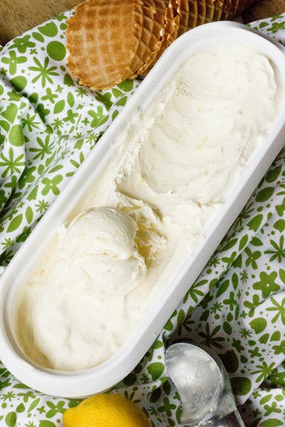 This Lemon Ice Cream is SO good and SO easy to make!