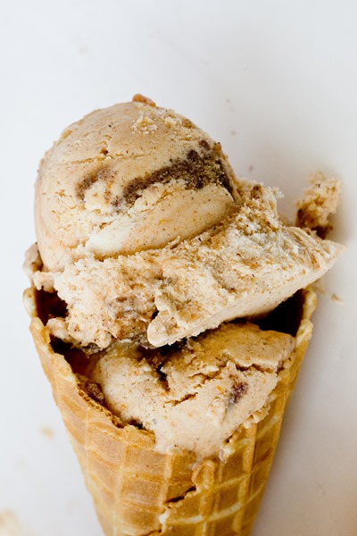 Pumpkin Cinnamon Bun Ice Cream - you don't need an ice cream maker for this!