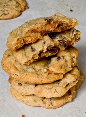 Big, Chewy, Sweet and Salty Peanut Butter Cookies