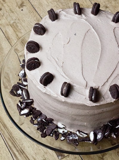 3-Layer Cookies ‘n Cream Cake- chocolate and vanilla bean cake with cookies n cream buttercream!
