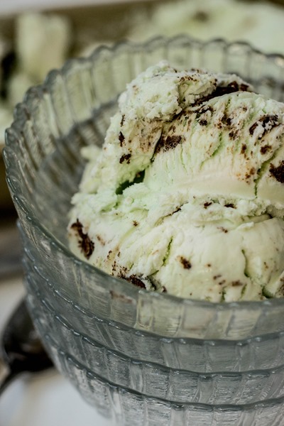 Thin Mint Ice Cream - loaded with thin mints but not TOO minty!