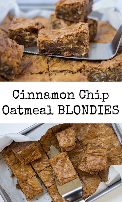 Cinnamon Chip Oatmeal Blondies LOVE