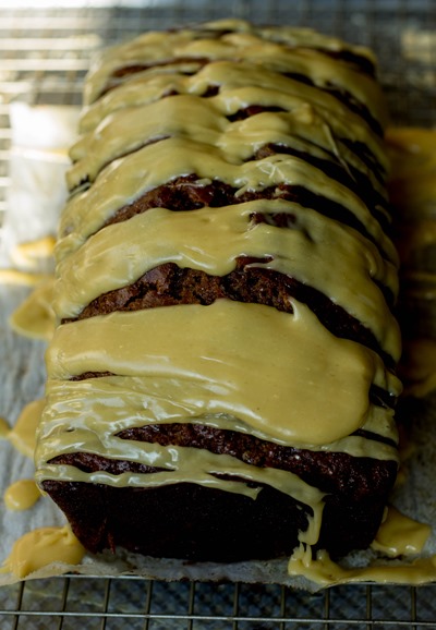 Perfect Christmas Treat! Gingerbread Loaf with Caramelized White Chocolate Ganache