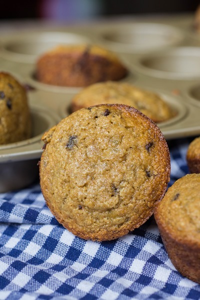 Banana Chocolate Chip Muffins! My family loves to grab these for a quick breakfast!