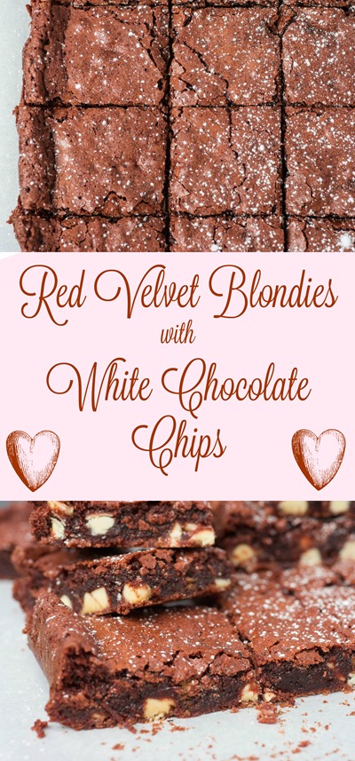 Red Velvet Blondies have my heart!