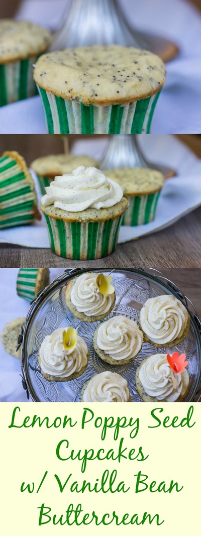 Crazy good recipe for lemon poppy seed cupcakes!