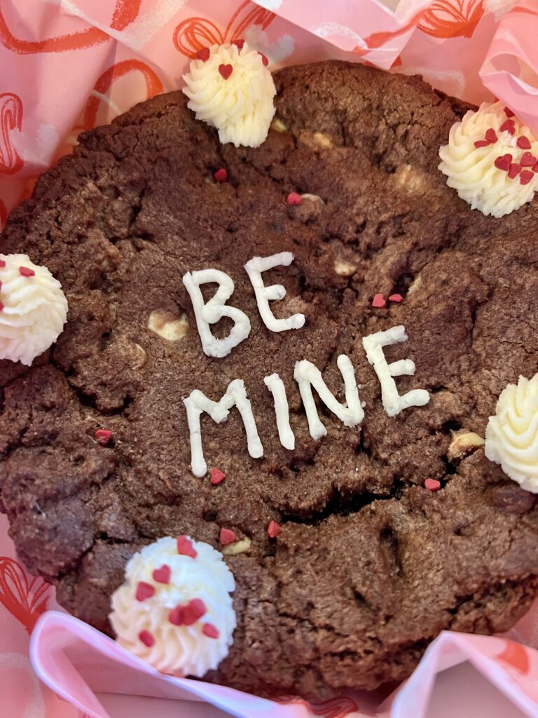 Red Velvet Cookie Cake for Valentine's Day